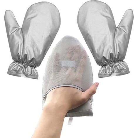 Set da 3 mini assi da stiro, guanti da viaggio a vapore, resistenti al calore, colore grigio. (1/5)