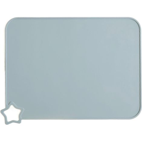 Sets de table en silicone alimentaire résistant à la chaleur, pour repas de bébé, enfant et tout-petit, souples et bleu clair (1/5)