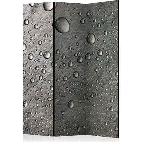 Paravent 3 Volets "Steel Surface with Water Drops" 135x172cm (1/2)