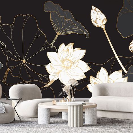 Papier peint panoramique - Fleurs - 130 cm x 58 cm (1/4)