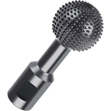 Fraise rotative à nez sphérique en bois φ40 mm, gouge à nez sphérique en acier au carbone avec filetage M14, pour meuleuse d'angle 115/125 mm, idéale pour la gravure, le ponçage et le creusement du bo (1/4)