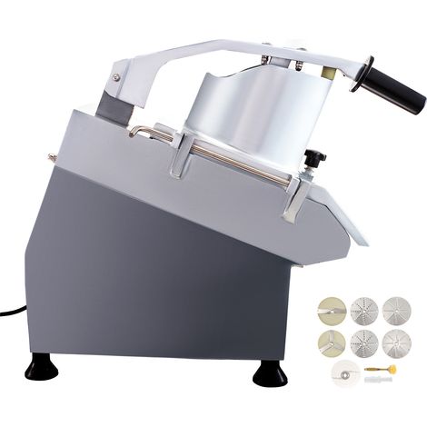 Mophorn Tagliaverdure elettrico, robot da cucina da 550 W con 6 dischi da taglio, acciaio inossidabile e lega di alluminio pressofuso, macchina per la preparazione di alimenti da cucina commerciale