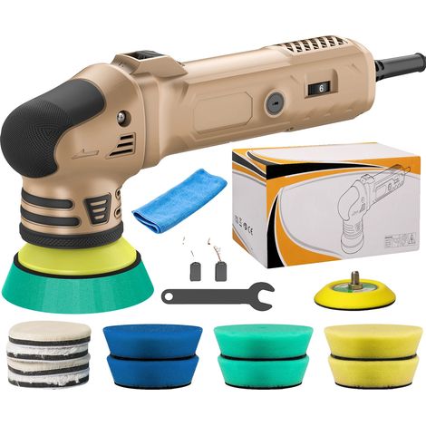 Pulidora, 400 W de potencia, 220 V de voltaje, disco de pulido de 75 mm, cable de alimentación de 3 metros, 6 velocidades. (1/5)