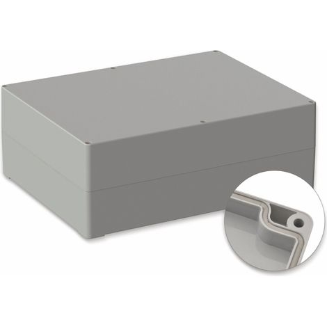 POLLIN, boîtier en polycarbonate, 300 x 230 x 110 mm, IP65, gris clair