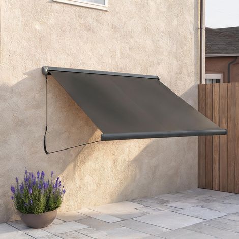 Store banne électrique à bras articulés aluminium en aluminium (1/5)