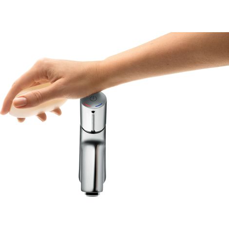 HANSGROHE Mitigeur lavabo, sans garniture de vidage, Talis Select S 100 Chrome (1/5)