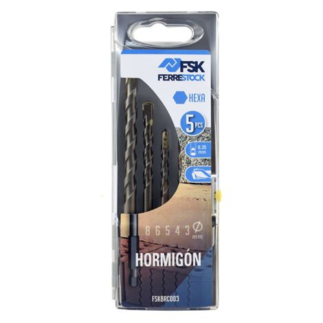 Broca ferrestock fskbrc003 carburo 3-8 mm 5 piezas