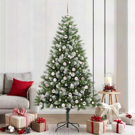 vidaXL Künstlicher schwenkbarer Weihnachtsbaum mit flockigem Schnee (1/5)