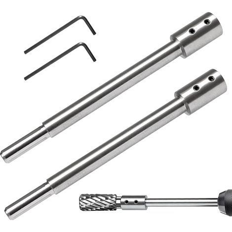 2 pièces Rallonge Extra-Longue 169 mm Forets de Forstner, Tige de 10,5 mm (3/8") en Acier Carbone, Idéal pour Fraisage Profond et Percées Précises dans Bois pour le fraisage de trous profonds (1/5)
