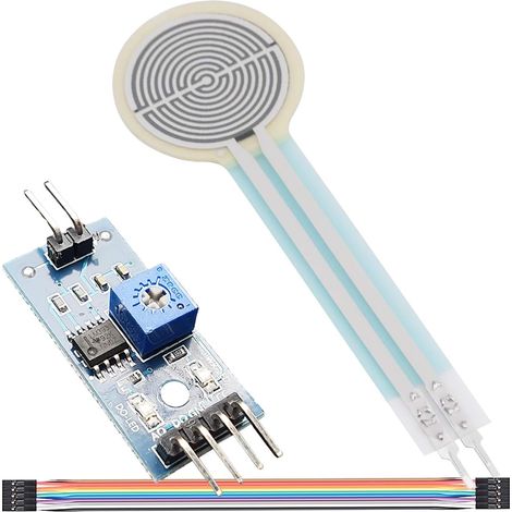 Capteur de pression à couche mince FSR402 Capteur de pression à résistance + Module de conversion de tension linéaire Capteur de pression digitale avec câble de connexion (1/5)