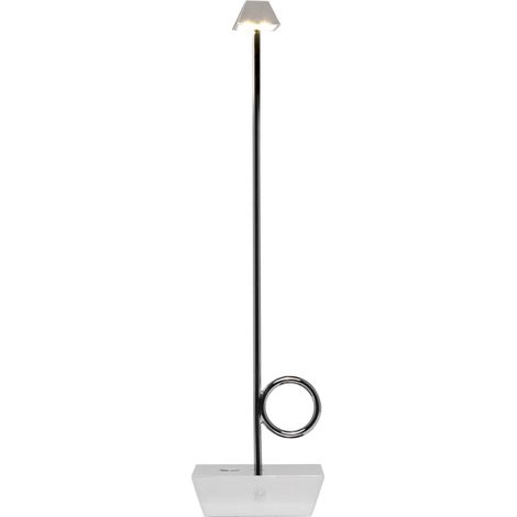 Broggi Lampada da tavolo moderna design cromo ricaricabile