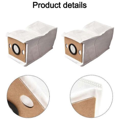NALOOKAMIC Lot de 5 sacs à poussière de rechange pour aspirateur robot ILIFE V9 Pro à vidage automatique (1/4)