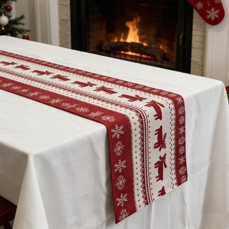 Decoration Noel Chemin de Table Deco Rouge Décorations Noël Décoration Interieur Exterieur Déco Maison Intérieur