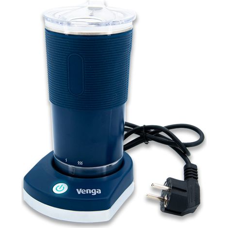 Mini bouilloire électrique compacte, 380 ml, température réglable, double paroi, affichage de la température, bleu marine/inox, 600 W, VG TMUG 3000 BU (1/5)