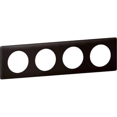 Legrand 066744 Placca Céliane Poudré 4 posti - finitura Basalto