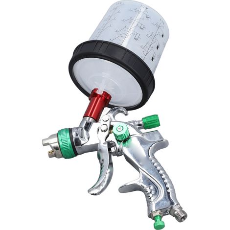 Pistolet à peinture HVLP à haute atomisation, en alliage d'aluminium et acier inoxydable, alimentation par gravité, pour peinture automobile (1/5)