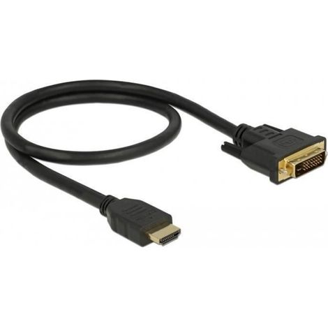 Câble Hdmi Vers Dvi - 0,5 M - Mâle Mâle - Bidirectionnel (1/2)