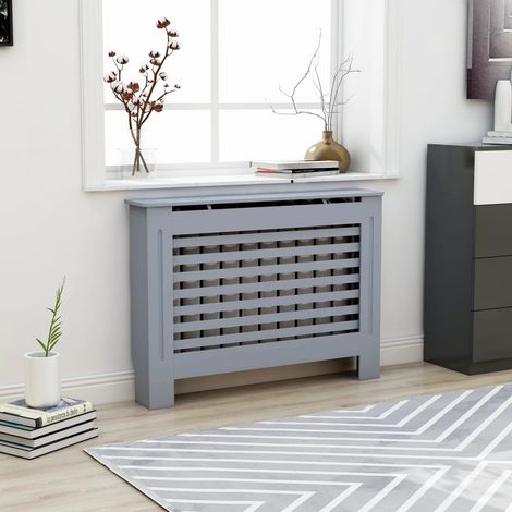 INLIFE Cache-radiateur Anthracite 112x19x81 cm MDF (1/5)