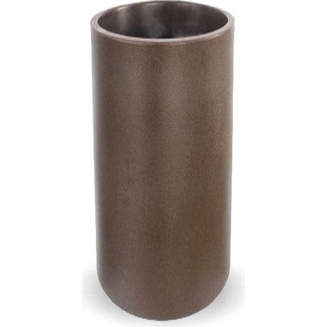 HORTENSIA 40 HIGH Vaso rotondo alto per interni ed esterni per piante e fiori altamente resistente al tempo. Realizzata in polietilene in Spagna - Marrone (1/3)