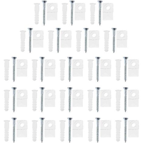 Clips de fixation pour miroirs en plastique, adaptés aux miroirs, 110 jeux disponibles, transparents. (1/5)