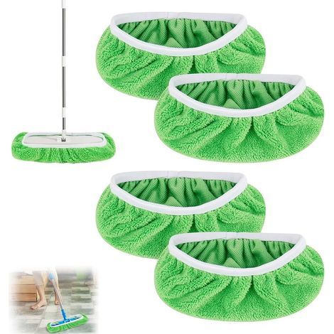Un lot de 4 chiffons de nettoyage réutilisables – adaptés à une utilisation humide et sèche, chiffons de nettoyage universels. (1/4)
