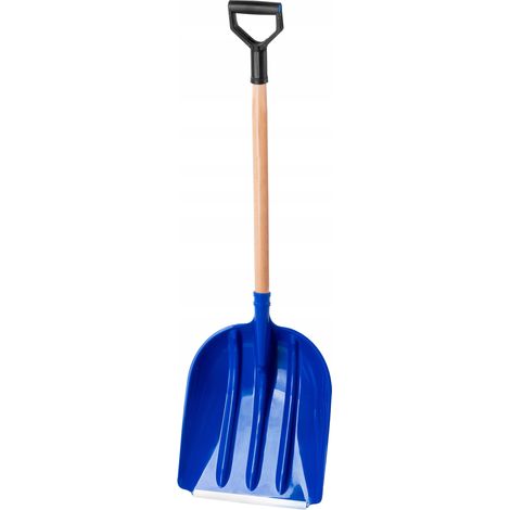 KADAX Sandspaten mit Holzstiel, Rechteck, Blau, 31 x 130 cm