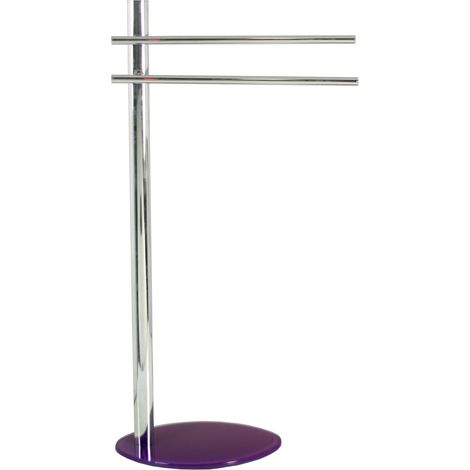Porte-Serviettes de Salle de Bain en métal et Base en Verre Violet 90 x 50 x 24 cm