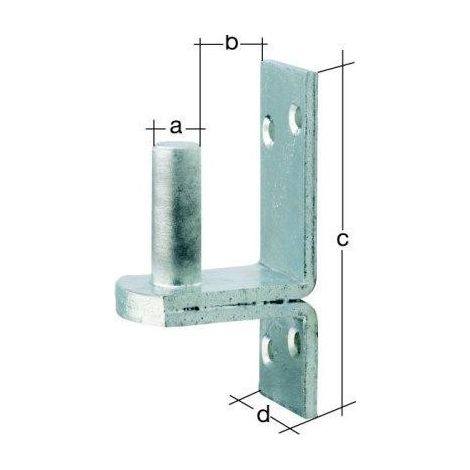 GAH Alberts Kloben DII auf Platte 20x35mm TZN - 311506