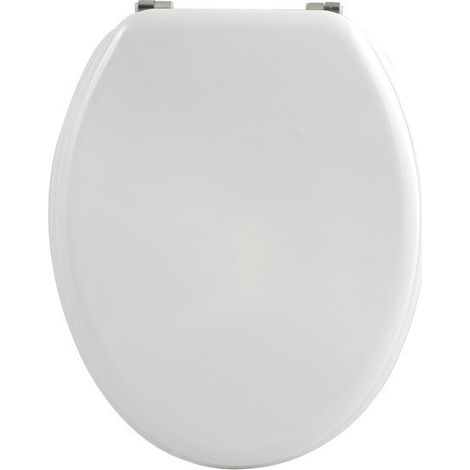 Asiento WC CLÉO MDF Blanco - Bisagras Acero Inoxidable MSV