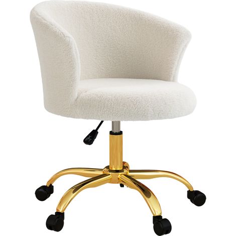 Ergonomischer Bürostuhl, höhenverstellbar, komfortabler Drehsitz, weißes Stahlgestell