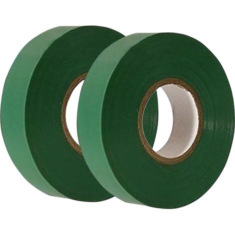 Dapetz ® Green Electrical Tape, 18mm x 33m, Flame Retardant Strong Self-Adhesive PVC Insulation Tape for Insulating, Repairing and Protecting Electrical Wires 2 Rolls (1/5)