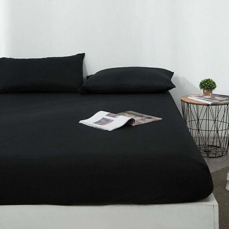 Wasserdichter Matratzenschoner, atmungsaktive Matratzenauflage, hypoallergen, milbenabweisend, antibakteriell, schwarz, Maße 80 x 200 cm (1/5)