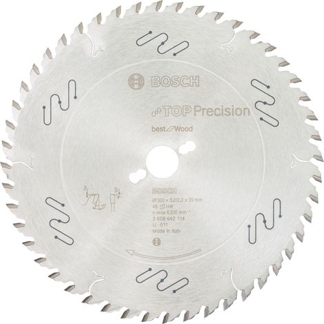 Bosch hoja de sierra circular Top Precision Best for Wood, 300 x 30 x 3,2 mm, 48 - 2608642114