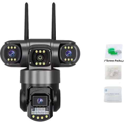 Caméra Wifi Extérieure, Résolution 12MP, Vision Nocturne, 256 Go Caméra WiFi UE (1/2)
