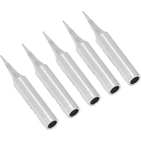 5 pièces de pointes de fer à souder en cuivre électroplaqué, embouts de soudage à chauffage interne pour Hakko 936 (900M-TI) (1/5)