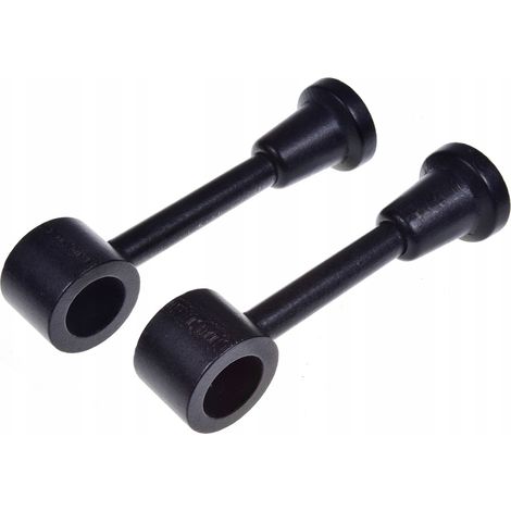 Support simple en bois pour tringle à rideau, diamètre 28 mm, noir, lot de 2, style moderne (1/5)