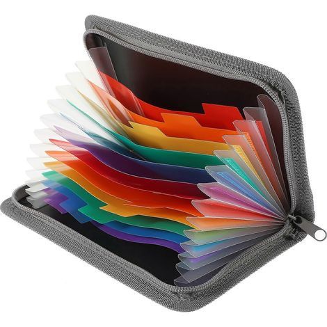 Akkordeon-Ablageorganizer, Belegablage, faltbarer und erweiterbarer Ablageorganizer, Archivbehälter – 20,7 x 12,8 x 2,4 cm – Schwarz (1/4)