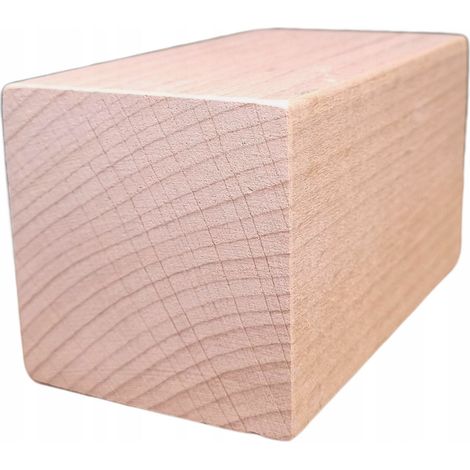 Pied de meuble - 6 x 6 x 10 cm - Hêtre - Finition soignée - Prêt à peindre