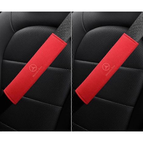 Convient aux Mercedes-Benz Classe GLC/GLB/GLA/AMG/C : housse d'épaule en daim (paire, rouge)