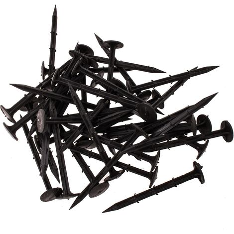 Lot de 100 piquets d'ancrage au sol avec ardillon en plastique (1/3)