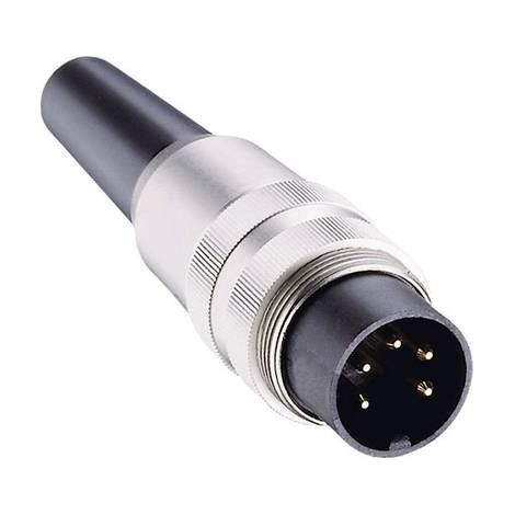 Lumberg SV 40 Connettore circolare DIN Spina dritta Numero Poli (num): 4 Argento 1 pz.