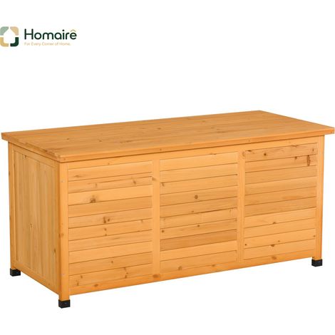HOMAIRE Gartenschrank en bois de sapin durable et étanche, grand espace 127 x 56 x 60 cm, jaune