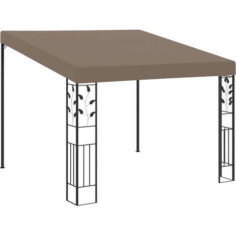 Gazebo mural, 3x3x2,5 mètres, gris-brun. (1/5)