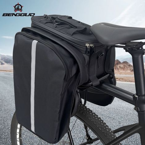 Sacoche de porte-bagages de vélo rigide étanche standard, sac arrière de rangement pour VTT et vélo, dimensions 31x26x21cm (1/2)