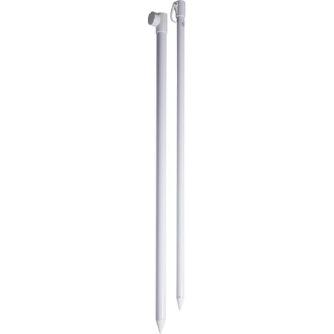 CAO - Accesorios para sombrilla de acero + aro de plástico - Color Blanco - Largo 97 cm - Diámetro ø 2,5 cm