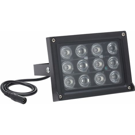 Green Mobility-Illuminateur Infrarouge De Array Ir Leds Ir Illuminateur Vision Nocturne Grand Angle A Longue Portee Exterieure Etanche Pour Camera De Securite Cctv, Noir (1/5)