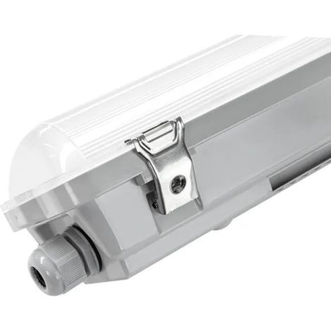 Silamp – Réglette LED IP65 150cm T8 22W – Blanc neutre 4000K – 2024 lumens – Installation facile en saillie – Pour environnements techniques (1/2)