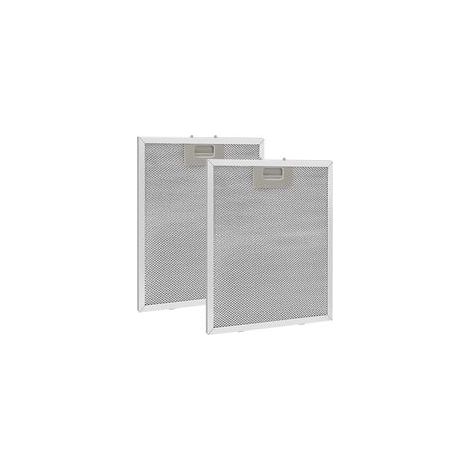 2 pièces Filtre à Graisse Métallique pour Hotte Aspirante 320x260mm Filtre en Aluminium Filtre Anti-Graisse Lavable Filtre en Maille Accessoire Hotte Aspirante pour Hottes de Cuisine - Argent