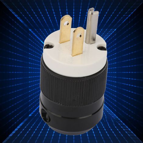 Connecteur de prise électrique 125 V US étanche de qualité industrielle à 3 pôles (15 A 125 V) (1/5)