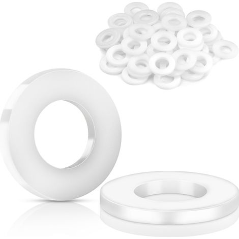 60 Pièces Rondelle Plastique M3x9 mm Rondelle Plates Nylon DIN 125 Isolation Entretoise Plastique Blanc pour Vis Pommeau de Douche Connecteurs de Meubles (1/5)